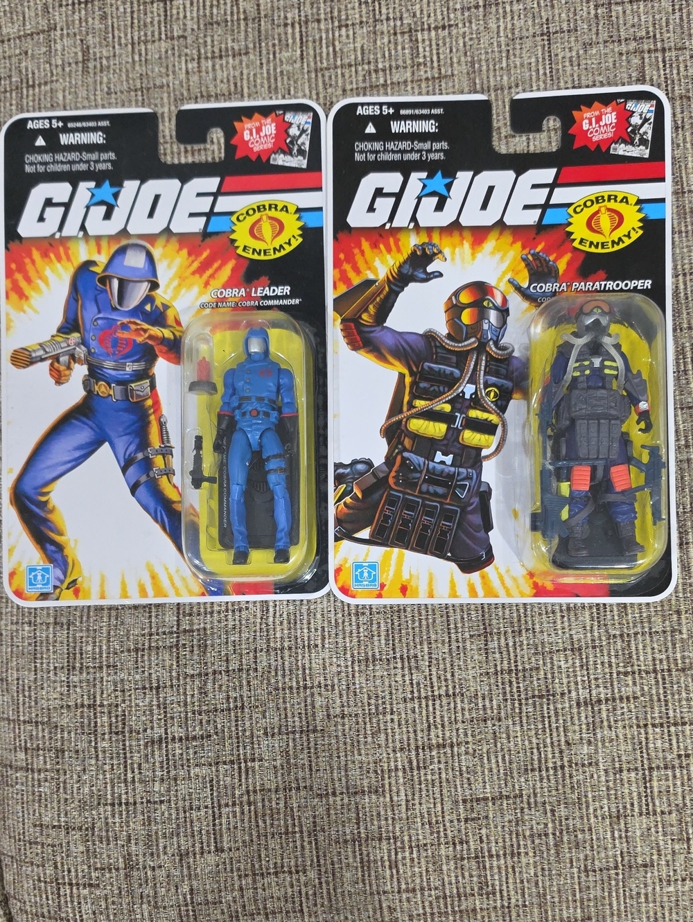 Hasbro G.I. Joe Cobra Leader & Paratrooper Action Figures - Blue, Black, Yellow